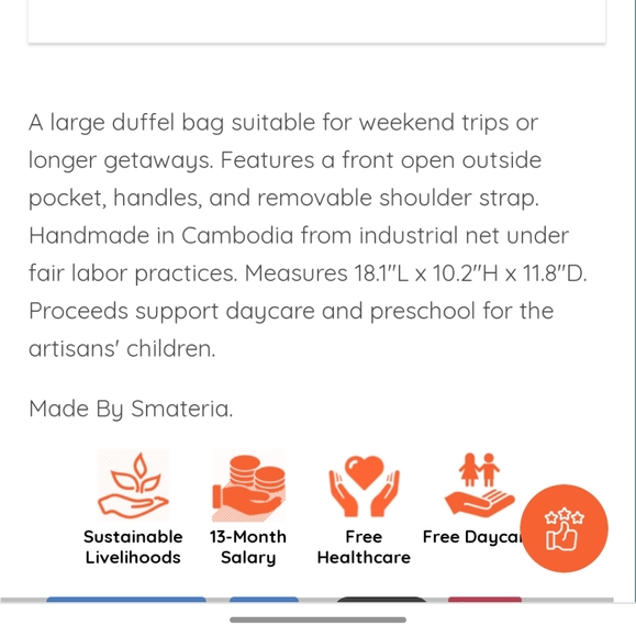 Smateria Weekender Navy Blue over night bag NWOT - Picture 2 of 14